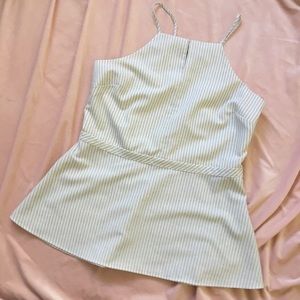 Banana Republic Striped Peplum Halter Top